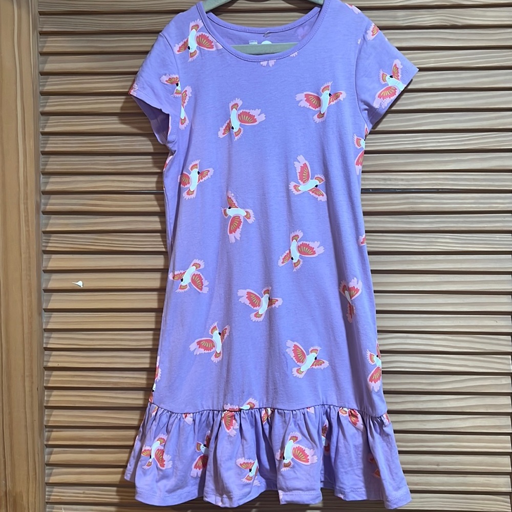 Cotton On Kids Lilac dress w/parrot